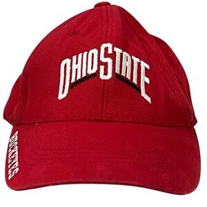 FAN1 Ohio State Buckeye's Adjustable Red Spirit Ball Cap